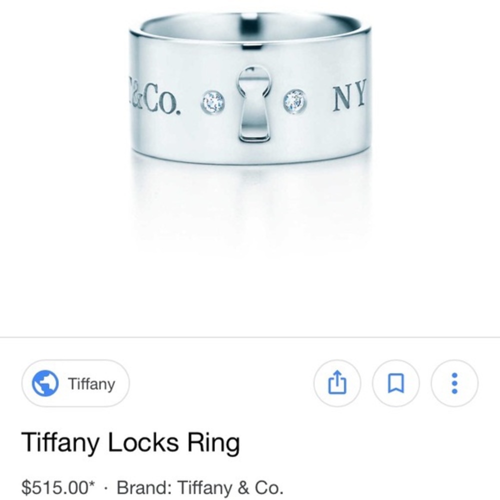 BRAND NEW TIFFANY & CO DIAMOND LOCK RING